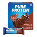 Pure Protein Bars, High Protein, Nutritious Snacks zu unterstützen Energie, Low Sugar, Gluten Free, Schokolade Deluxe, 1.76 Unze, 12 Count(Pack von 1) (Verpackung kann variieren)