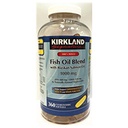 Kirkland Signature 100% huile de poisson sauvage mélange avec huile de saumon sauvage d'Alaska 180 EPA 120 DHA 1000mg - 360 enteric Softgels