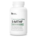 L-Methylfolat 15mg plus Methyl B12, D3, Taurine & NAC | MTHFR-Friendly Folate (High Potency) | Bioaktive Formen von Vitamin B9 & B12 | Ergänzung für Mood, Methylierung, & Cognition | 60 Kapseln