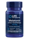 Prolongation de la durée de vie Melatonin 6 heures de sortie chronométrée, 750 mcg, Formule de libération prolongée pour un soutien doux au sommeil, Rythmes circadiens sains, Défense cellulaire, Sans gluten, Non-OGM, Végétarien, 60 comprimés