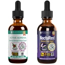 Adrénal actif + NoctuRest - Soutient la santé adrénale + Sleep- Livraison liquide pour une meilleure absorption - Rhodiola, Houblon, Basilic Saint, Mélatonine, Ashwagandha & Plus!