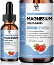 iMATCHME Magnesium Glycinate Liquid Drop with Citrate, Oxide and Taurate, Calm Magnesium with Omega3, L-Theanine, D3, B6, B12 for Calm, Sleep, Leg Cramps, Muscles, Energy, Sugar-Free Strawberry Flavor