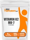 BulkSupplements.com Vitamin K2 Pulver - Vitamin K2 MK-7, als Menachinonpulver - K2 Vitamin Supplement für Wellness, Glutenfrei, 9mg pro Servierung, 100g (3,5 oz) (Pack von 1)