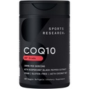 Recherche sportive CoQ10 (100mg) Amélioration de l'huile de noix de coco et de bioperine (poivre noir) pour une meilleure absorption.