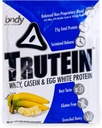 Nutrition corporelle Trutein Poudre à haute teneur en protéines : 45% de lactosérum, 45% de caséine, 10% de blanc d'oeuf, sans gluten, faible teneur en sodium, poudre de protéines de lactosérum herbeuse, supplément de gymnastique et petit déjeuner Shake, crème de banane, 34g échantillon