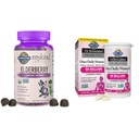 Garden of Life Organics Gummies Elderberry pour adultes et enfants - Supplément de soutien immunitaire avec des fruits biologiques et, Dr. Formulé Probiotiques pour femmes une fois par jour, 16 souches, 50 milliards, 30 capsules
