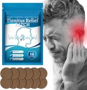 Patches de soulagement d'acouphène, traitement naturel d'acouphène traitement d'acouphène, pour sonneries d'oreille, douleur d'oreille, perte auditive de soulagement et protéger la santé de l'oreille, 12Pcs (1 Pack)
