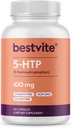 BESTVITE 5-HTP 100mg (120 gélules) - Pas de stéarate - Pas d'agents de débit - Non OGM - Sans gluten