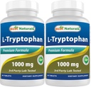 Meilleurs naturels L-Tryptophane 1000 mg 60 comprimés (60 Nombre (paquet de 2))