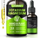 Kalium Magnesium Tropfen – 500 mg Magnesium Kaliumergänzung, High-Absorption Ergänzung für Leg Cramps, Knochen & Immun Unterstützung mit Calcium, Vitamin D3 & Zink