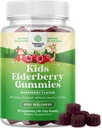 Natures Craft Sambucus Elderberry Gummies for Kids Health - Delicious Black Elderberry Gummies with Zinc and Vitamine C for Kids Immune Support - Gelatin and Gluten Free Non-GMO Immunity Support 90