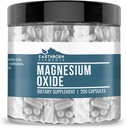 Erdelemente Magnesiumoxid, 200 Kapseln, rein &amp; unverdünnt, keine Zusatzstoffe