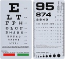 NOYOC 2 Pack Pocket Eye Chart, 2 in 1 Snellen & Rosenbaum Chart, 6.5x3.5 Zoll, Handheld Double Sided Plastic Low Vision Card für Augenauszüge (2 Pack 6 Feet)