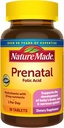 Multivitamine prénatale faite de nature avec acide folique, vitamine prénatale et supplément minéral pour le soutien nutritionnel quotidien, 90 comprimés, 90 jours d'approvisionnement