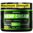 8 fl oz Natürliche Instant Hanfcreme - Maximale Stärke - Arnica, MSM, Kurkuma, Menthol, Aloe-Natural Hanf Öl Extrakt Gel