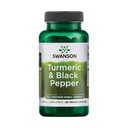 Swanson Poivre noir et curcuma - Supplément pour la santé articulaire biologique, la santé cardiaque, la digestion et le foie - Formule naturelle pour la biodisponibilité améliorée et l'absorption - (60 capsules de Veggie)