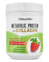 Poudre de protéines métaboliques avec collagène, poudre de protéines de lactosérum, collagène hydrolysé avec L-glutamine pour support métabolique, digestion, peau, articulations et muscles, remplacement de repas à faible teneur en glucides, 17,06 oz