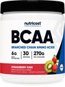 Nutricost BCAA Powder (Strawberry Kiwi, 30 Servings) - Optimal 2:1:1 Ratio