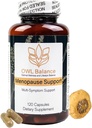 Soutien à la ménopause pour les femmes - Ménopause + Relief périménopause pour les flashs chauds, faible énergie, soutien hormonal - 120 capsules à base de plantes
