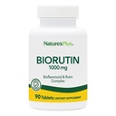 Natures Plus Biorutin 1000 mg - 90 comprimés - Complexe Bioflavonoïde et Rutin - Supports Fonction vasculaire & Circulation - Végétarien, Sans gluten - 90 portions