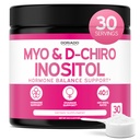 Myo-Inositol et D-Chiro Inositol supplément poudre (2050mg par portion idéale 40:1 rapport Myo Inositol, 30 jours d'approvisionnement) pour l'équilibre hormonal pour les femmes et la santé ovarienne - tiers testé, végétalien et USA fait