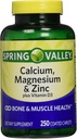 Spring Valley - Calcium Magnesium und Zink, 250 Caplets
