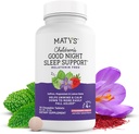 Matys Enfants Bonne nuit Soutien au sommeil Comprimés à croquer pour 4 ans +, Pas de Melatonine Enfants Aide au sommeil pour coucher, Safran & Magnésium, 30 Compte