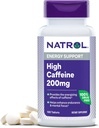 Natrol High Caffeine 200 mg pro Servierung, Energy Support Supplement für Erwachsene, 100 Tabletten, 100 Tage Versorgung