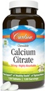 Carlson - Chewable Calcium Citrat, 250 mg, hochabsorbierbar, Knochenunterstützung, Gesunde Zähne & Optimale Wellness, natürliche Vanille Geschmack, 120 Tabletten