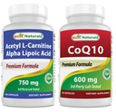 Best Naturals Acetyl L-Carnitin und Alpha Lipoic Acid 750 mg & CoQ10 600 mg