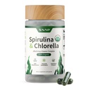 Suppléments Snap Spiruline et Chlorelle Biologique - Protéines Riche Vert Algae Superfood Supplément pour l'énergie et le soutien immunitaire, 120 Capsules végétariennes (30 portions, 1 mois d'approvisionnement)