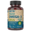 Supplément DEVA Omega-3 DHA, softgel une fois par jour 200 MG, sans carrageenan, sans gélatine, sans poisson, huile d'algue, acides gras oméga-3 - 90 softgels