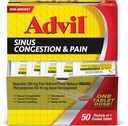 Advil Sinus Congestion and Pain, Sinus Relief Medicine, Pain Reliever und Fever Reducer mit Ibuprofen und Phenylephrine HCl - 50 Beschichtete Tabletten