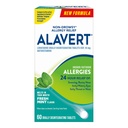 Alavert Allergie Relief 24 heures, Arôme de menthe fraîche, Désintégration orale des comprimés d'allergie, Antihistaminique non somnolent, Loratadine 10mg, 60 Compte