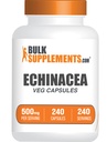 BulkSupplements.com Capsules d'extrait d'échinacée - Supplément d'échinacée, Capsules d'échinacée 500mg - Support immunitaire, Sans gluten, 1 Capsule par portion, 240 Capsules (paquet de 1)