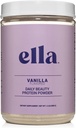 Ella Vanilla Collagen Protein Powder for Women - Daily Beauty Protein Powder with Grass-Fed Collagen Peptides - Non-GMO, Gluten-Free, No Artificial Sweeteners - 20 Servings