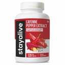 StayAlive Cayenne Pfeffer Kapseln 960mg Super Extrakt mit Ingwer, Knoblauch, Turmeric, Beet Root, Black Pepper, 120 Cayenne Kapseln, Unterstützung Cardiovascular & Immune System, Capsaicin Ergänzung Pillen