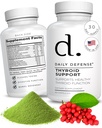 Supplément thyroïde - Magnésium, Iodine, Ashwagandha, Vitamine B12, & Zinc pour le soutien thyroïde pour les hommes et les femmes - Suppléments alimentaires végétaliens pour les femmes et les hommes, 60 capsules