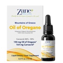 Zane Hellas 190 mg Origan Oil-164 mg Carvacrol par portion-4 gouttes par jour. Huile 100% grecque non diluée d'Origan. 86%-90% Min Carvacrol. Probablement la meilleure huile d'origan dans le monde. 0,5 fl. oz.- 15ml.