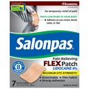 Salonpas Maximum OTC Stärke Lidocaine 4% Schmerz Relieving FLEX Patch, Bewerben Sie sich für bis zu 8 Stunden, Unscented, Dünn, Flexibel, Leicht, Patch Aufenthalte in Platz, 7 Patches