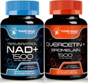WELLNESS LABSRX Quercetin avec des gélules de complément NAD