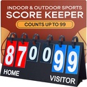 Tableau de bord supérieur / Gardien de score pour les sports d'intérieur et de plein air - Ping Pong/Baseball/Tennis/Basketball Tableau de bord ou Varsity Tableau de bord / Volleyball Scorekeeper - Portable Tableau de bord Flips jusqu'à 99