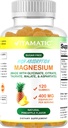 Vitamatic Sugar Free Magnesium Gummies - (Made with GLYCINATE, Citrate, TAURATE, Malate, & ASPARTATE) - 400 mg per Serving - 120 Gummies - Promotes Healthy Relaxation, Muscle, Bone, & Energy Support