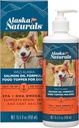 Alaska Naturals – Wild Alaska Salmon Oil Formula Dog Food Topper – EPA et DHA Omega-3 - Supplément pour une peau saine, manteau brillant – Fabriqué aux États-Unis – 15,5 oz. Bouteille de pompe