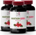 capsules d'extrait de baies d'aubépine - HAWTHORN BERRIES EXTRACT - poudre d'extrait de baies, supplément antioxydants pour la peau, supplément antioxydants resvératrol, supplément extrait de baies 3 Bot 180 Capsules
