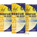 RESCUE Bach Sleep Melts liquides, naturel orange vanille aromatisant, aide naturelle au sommeil, soulagement du stress, essence de fleurs homéopathiques, exempt de mélatonine, non-alcohol, 3 pack, 28 Comptez chaque