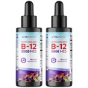 Vitamatic 2 Packs Fast Acting Liquid Vitamin B12 5000 mcg (Methylcobalamin) - Natural Berry Flavor - Sublingual Supplement - Schnellere Absorption - 2 OZ