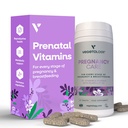 Vitamines de grossesse pour les femmes – Vitamines prénatales et Vitamines postnatales pour l'allaitement maternel mamans w/20+ Vitamines, folates et plus – Vitamines prénatales véganes pour chaque stade de la grossesse (60 Ct)