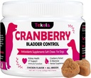 Cranberry Bladder Health for Dogs - Dog Antioxidant- 160 Soft Chew Supplements for a Healthy Urinary Tract and Bladder Control – Made with Cranberry & D-Mannose & Vitamins (Chicken Flavor)