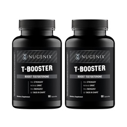 Nugenix T Boost - Supplément de booster de testostérone gratuit pour les hommes, 180 comtes